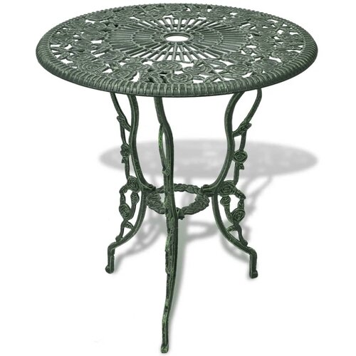  3-dijelni bistro set od lijevanog aluminija zeleni Slike