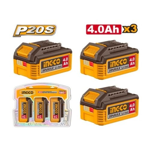Ingco cosli251296e set baterija 3x4ah super ( COSLI251296E ) Slike