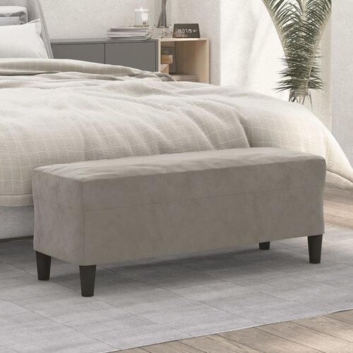  Klupa svjetlosiva 100 x 35 x 41 cm bar&amp;scaron;unasti Slike