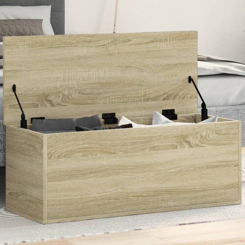 vidaXL Škatla za shranjevanje sonoma hrast 90x35x35 cm inženirski les Cene