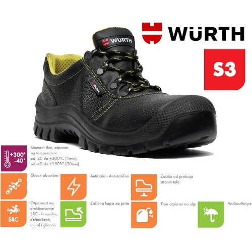 Wurth plitka zaštitna cipela Rubber S3-vel.37 Slike