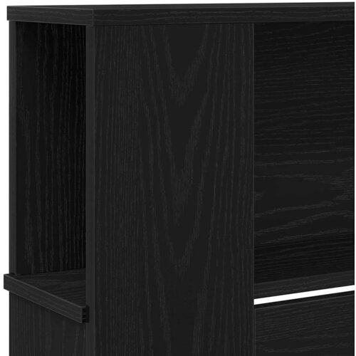  Glava kreveta s ormarićem Crni hrast 220 x 18,5 x 102,5 cm Slike