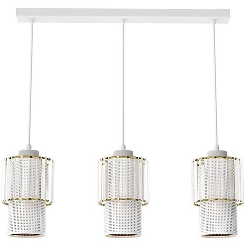 Viseći luster na sajli BLANCO 3xE27/60W/230V bela Slike