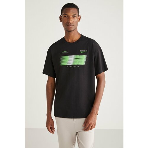 GRIMELANGE COLLIN Basic Oversized Black Single T-Shirt Cene