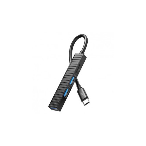 XO HUB014B Plastic HUB 4in1 (Type-C to USB 3.0+USB 2.0*2+TF) Crni Cene