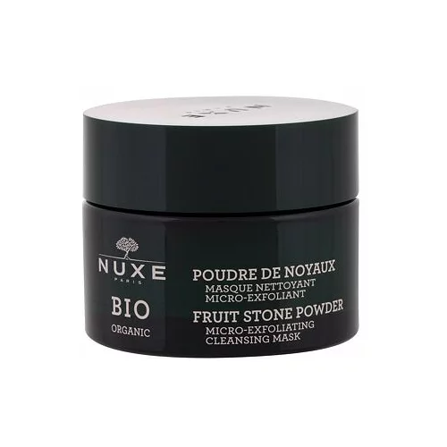 Nuxe bio Organic Fruit Stone Powder Micro-Exfoliating Mask maska za lice s dvostrukim efektom pilinga 50 ml