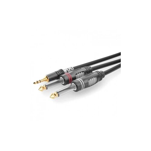Sommer Cable Hicon HBA-3S62-0090 utičnica audio priključni kabel [1x 3,5 mm banana utikač - 2x klinken utikač 6.3 mm (mono)] 0.90 m crna Cijene