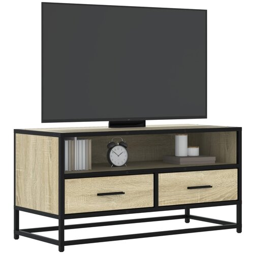 Furnova TV omarica sonoma hrast 80x34,5x40 cm inženirski les in kovina, (21924144) Slike