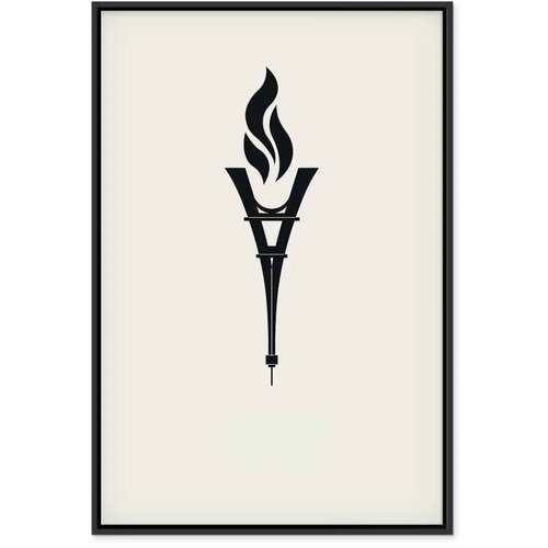  Slika - Torch Shaped Like an Inverted Eiffel Tower 40x60 U crnom drvenom okviru Slike