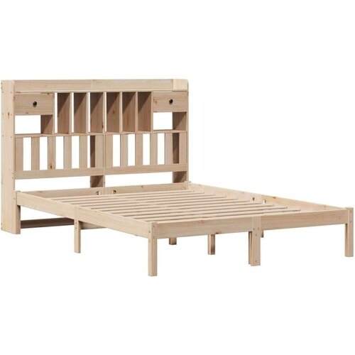 vidaXL Krevet s regalom za knjige bez madraca 140x190 cm od borovine Cene