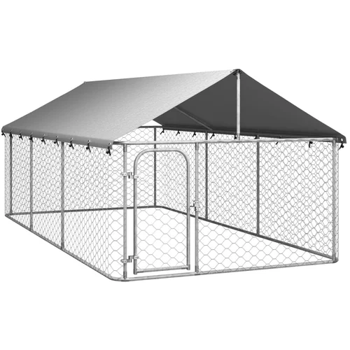  vanjski kavez za pse s krovom 400 x 200 x 150 cm