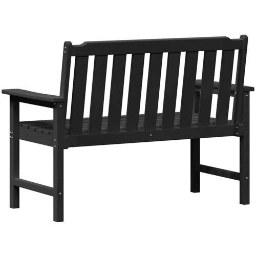  Vrtna klupa Crna 120 x 59 x 88 cm HDPE Slike