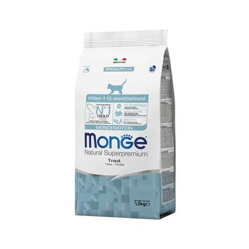 Monge cat kitten mono protein pastrmka 1.5 kg hrana za mačke Slike
