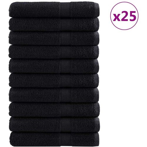 vidaXL 600 gsm brisače za goste SOLUND 25 pcs Črna 100 x 200 cm Bombaž, (5000043740) Cene