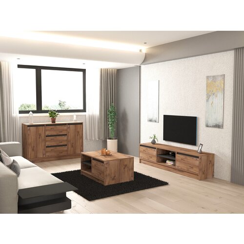 Lessentiel Maison set tv komoda i klub sto bež-antracit Slike