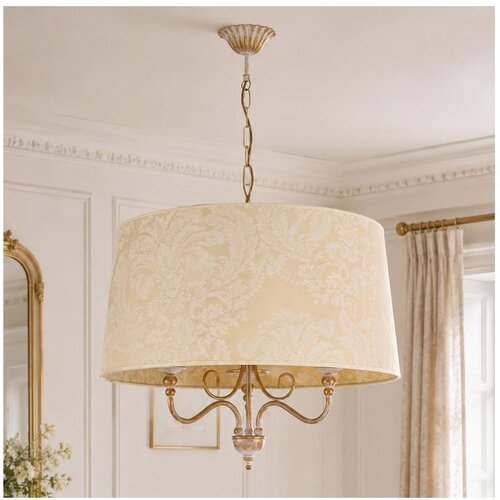 Brilagi Luster na lancu SONIA 3xE27/15W/230V prečnik 56 cm krem/patina Slike