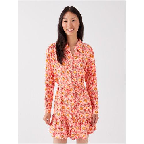 LC Waikiki Women&amp;#039;s Patterned Long Sleeve Shirt Dress Slike