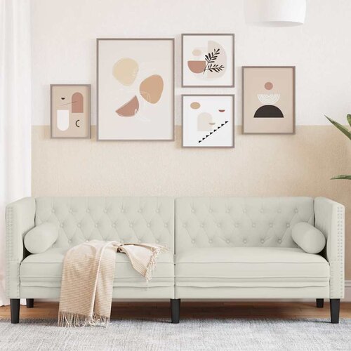  Chesterfield sofa s jastucima za 2 osobe, krem bar&scaron;unasta Cijene