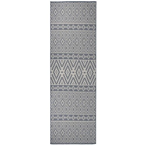 vidaXL Vanjski tepih ravnog tkanja 80 x 250 cm plave pruge Cijene