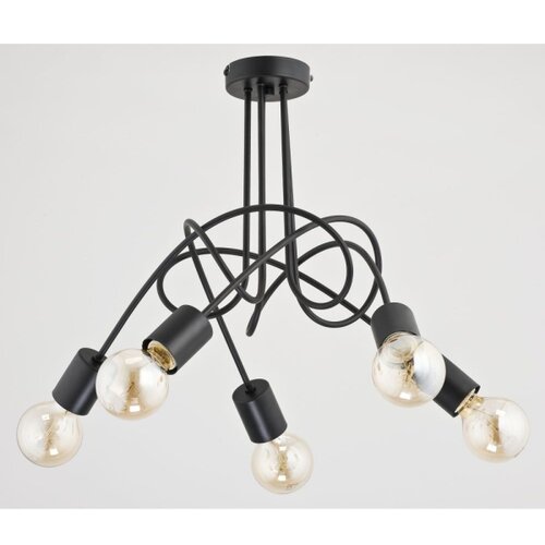 Plafonski luster TANGO 5xE27/60W/230V crni Slike