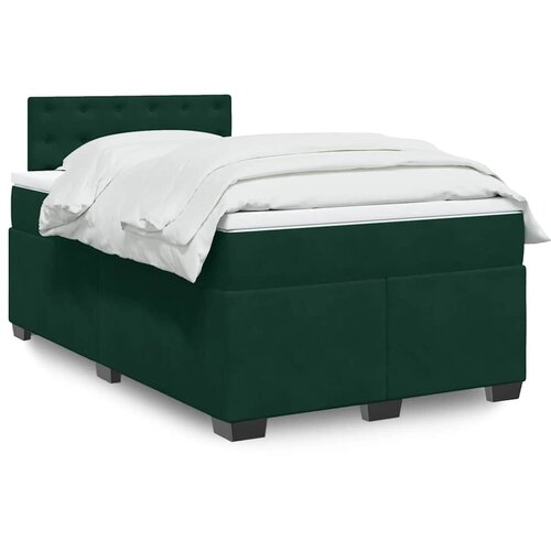 Box spring krevet s madracem tamnozeleni 120x200 cm bar&amp;scaron;unasti Slike