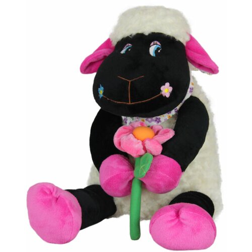 Amek Toys plišana ovčica drži cvet Slike
