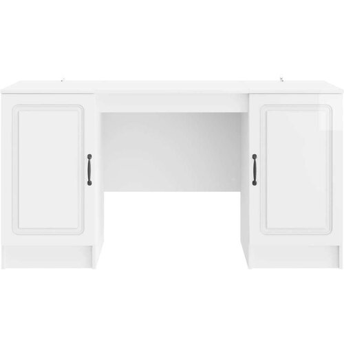 Stol Bijela visokog sjaja 142 5 x 50 x 75 cm Konstruirano drvo - Bijela visokog sjaja Cijene