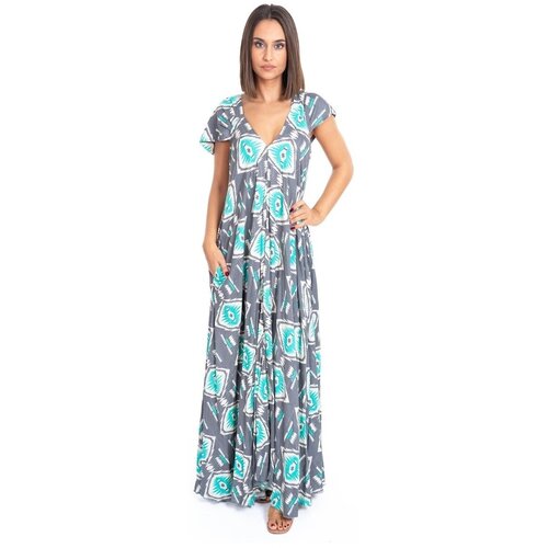 Isla Bonita By Sigris Dolge obleke Dolga Midi Obleka Modra Slike