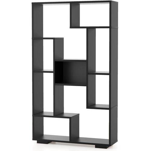 Costway Sodobna geometrijska knjižna omara z odprtimi policami Knjižna omara za dnevno sobo, (5000081744) Cene