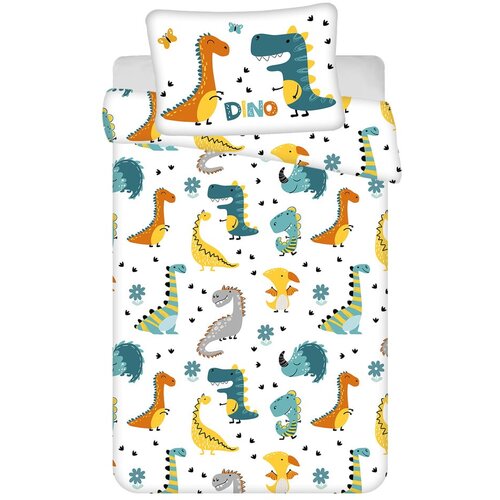 Jerry Fabrics Bombažna otroška posteljnina za otroško posteljico 100x135 cm Dino World – Cene