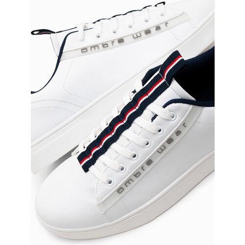 Ombre Men's shoes sneakers with contrasting details - white Slike