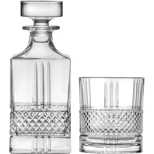 RCR 7-delni set za whiskey Brillante Eco Luxion, kristalno steklo