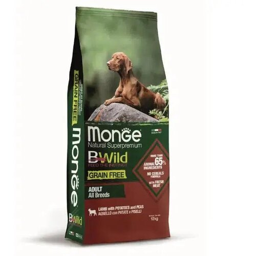BWild monge grain free dog all breeds adult lamb with potatoes and peas - 2.5 kg Cene