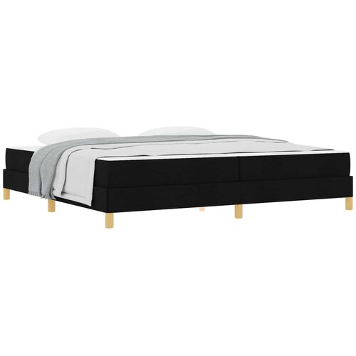 vidaXL Postelja z vzmetnico z vzmetnico Črna 200 x 200 cm blago, (5000127757) Cene