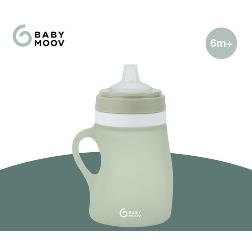Babymoov Ergonomska silikonska bočica 150ml - Green Slike