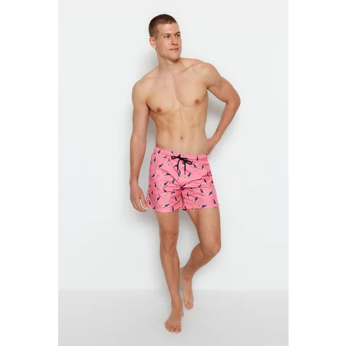 Trendyol Swim Shorts - Pink - Animal print