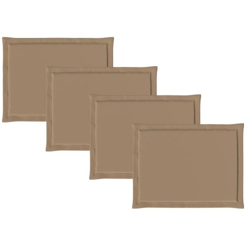  Jastučići za sjedenje 4 pcs Sivosmeđa 47 x 36 x 2 cm Poliester Slike