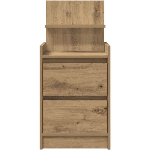  Noćni ormarić s 2 ladice artisan hrast 38x34x80 cm Slike