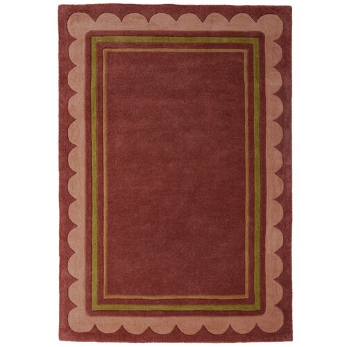 Flair Rugs Bordo rdeča ročno tkana volnena preproga 120x170 cm Lois &ndash; Cene