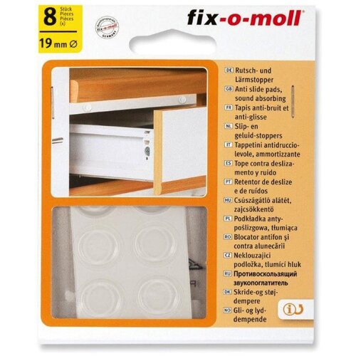 Fix-o-moll zaustavnik protiv klizanja i buke (promjer: 19 mm, prozirno, lijepljenje, 8 kom.) Slike