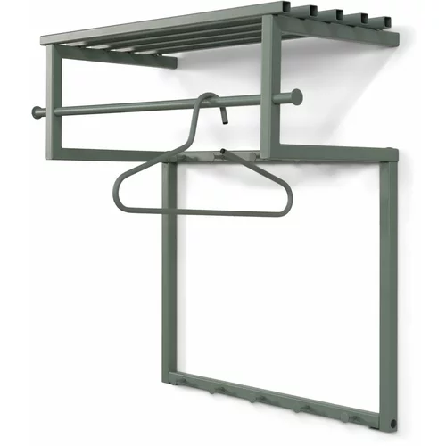 Spinder Design Zelena/siva metalna zidna vješalica s policom Rizzoli –