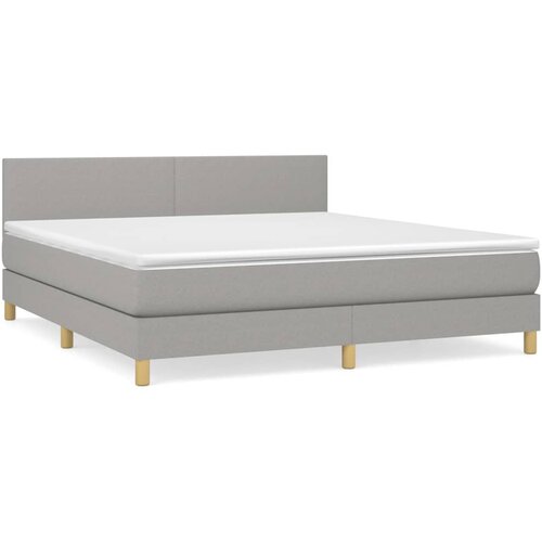 Maison Chic Box spring postelja - Vzmetna postelja z vzmetnico svetlo siva 160x200 cm žamet SL13028, (21904788) Cene