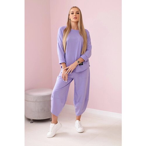 Kesi Women&amp;#039;s set T-shirt + pants - light purple Slike
