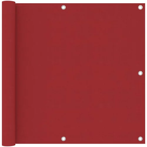 vidaXL balkonski zastor crveni 90 x 300 cm od tkanine Oxford