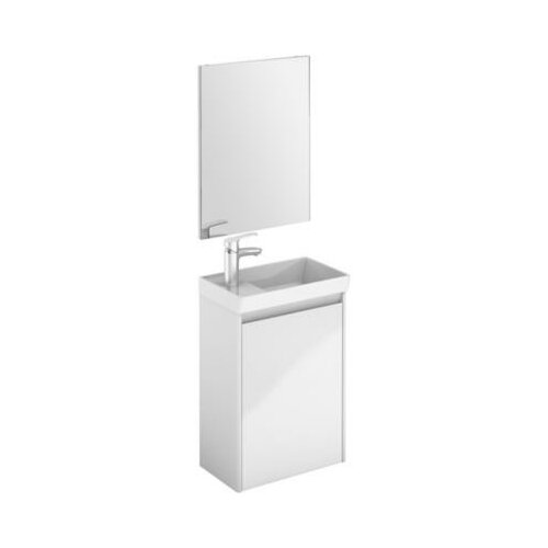Geberit Konzolni nameštaj sa lavaboom i ogledalom Enjoy 45 Gloss White 45x27,5cm Slike