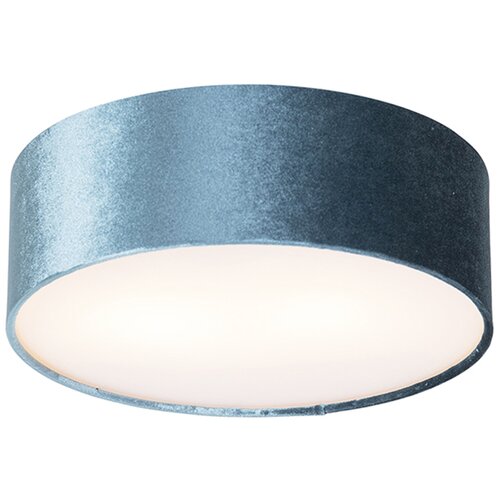 QAZQA Stropna svetilka modra 30 cm z zlato notranjostjo - Drum Slike