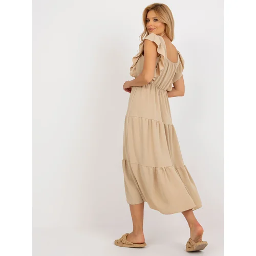 Italy Moda Dress-DHJ-SK-8352.04-dark beige