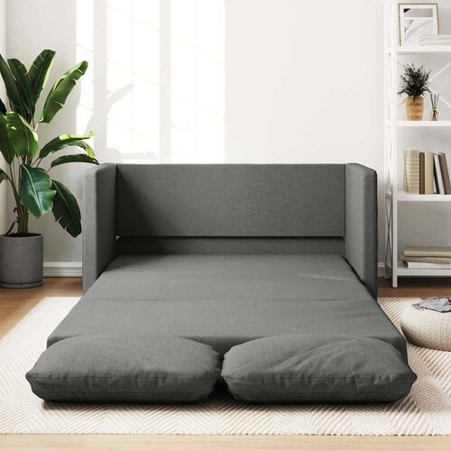 vidaXL Talni raztegljiv kavč 2 v 1 temno siv 112x174x55 cm blago Cene