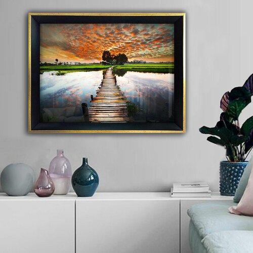 Wallity SAC79182637 multicolor decorative framed painting Cene