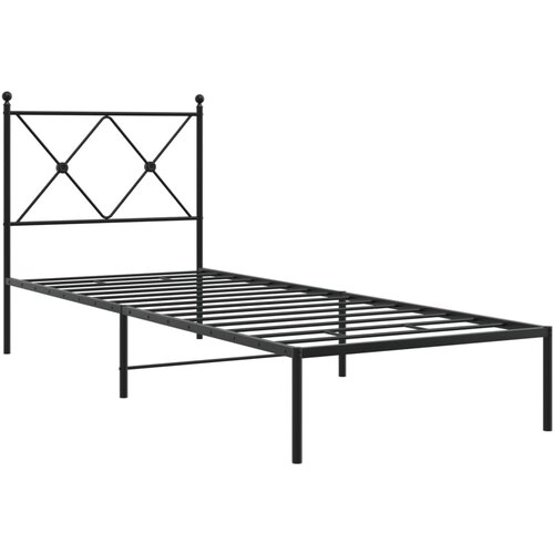  okvir za krevet s uzglavljem crni 75x190 cm Slike